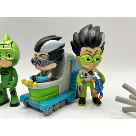 PJ Masks Figures 3” LOT Of 7 Catboy Owlette Gekko Romeo Night Ninja + Telescope - Picture 3 of 8